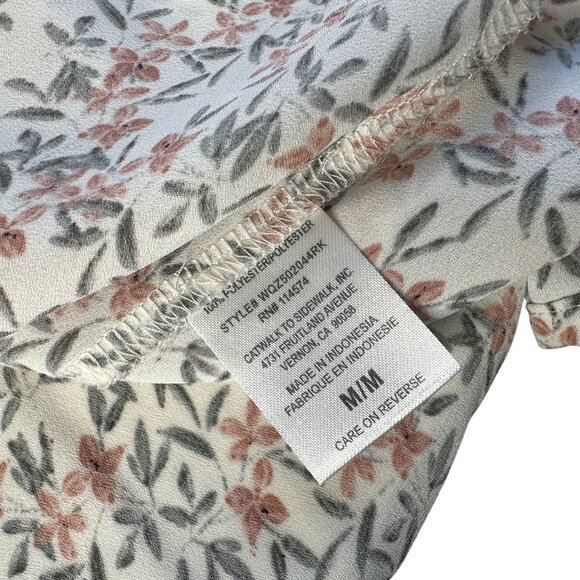 Anthropologie Pleione Top Medium Floral Oversized Sleeveless Career Blouse - Picture 7 of 9